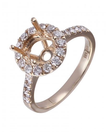 SEMI MOUNT DIAMOND ENGAGEMENT RING (TR490)
