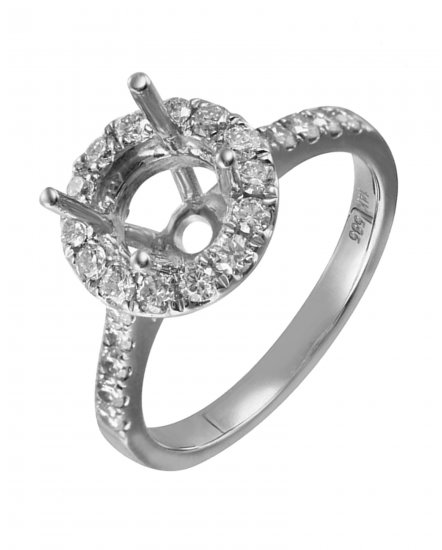 SEMI MOUNT DIAMOND ENGAGEMENT RING (TR490)