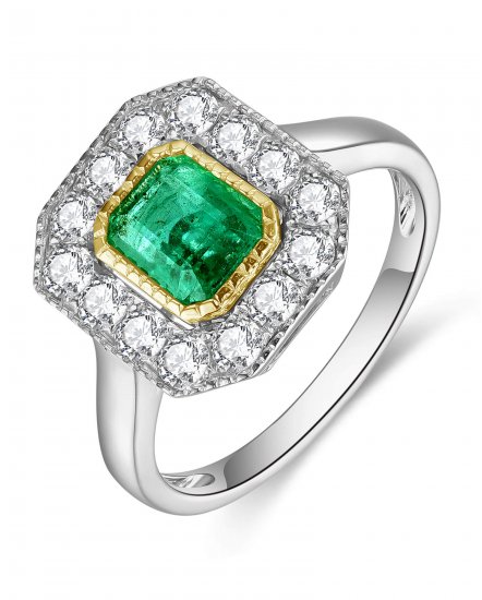 EMERALD CUT DIAMOND RING (TR4984)