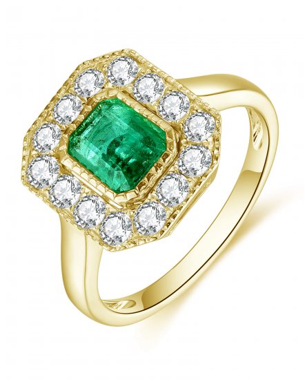 EMERALD CUT DIAMOND RING (TR4984)