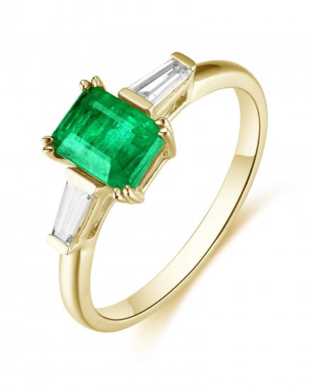 EMERALD CUT DIAMOND RING (TR4986)