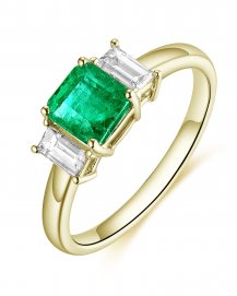 EMERALD CUT DIAMOND RING (TR4998)