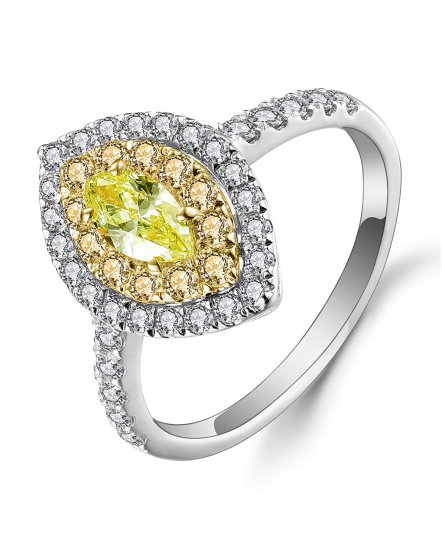 MULTI TONE MARQUISE DIAMOND ENGAGEMENT RING (TR5008)