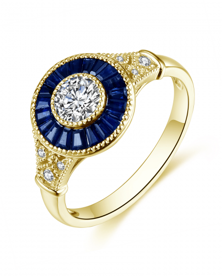 SAPPHIRE DIAMOND RING (TR5010)