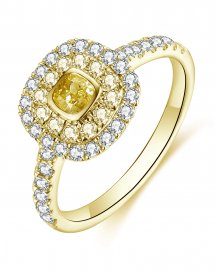 MULTI TONE CUSHION DIAMOND ENGAGEMENT RING (TR5032)