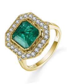 EMERALD CUT DIAMOND RING (TR5036)