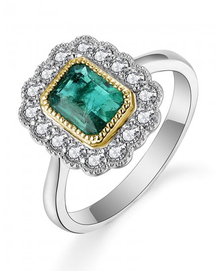 EMERALD CUT DIAMOND RING (TR5155)