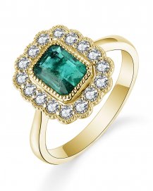 EMERALD CUT DIAMOND RING (TR5155)