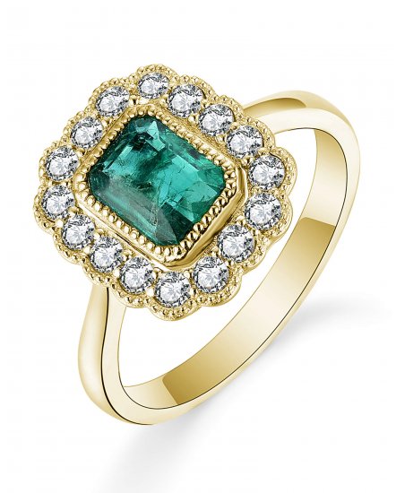 EMERALD CUT DIAMOND RING (TR5155)