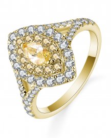 MULTI TONE MARQUISE DIAMOND ENGAGEMENT RING (TR5232)