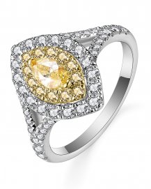 MULTI TONE MARQUISE DIAMOND ENGAGEMENT RING (TR5232)