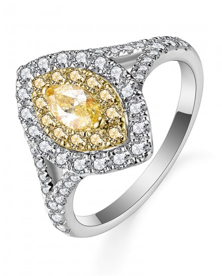 MULTI TONE MARQUISE DIAMOND ENGAGEMENT RING (TR5232)