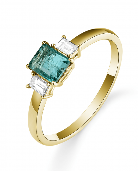 EMERALD CUT DIAMOND RING (TR5249)