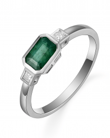 EMERALD CUT DIAMOND RING (TR5250)
