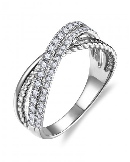 CRISS CROSS STYLE DIAMOND BAND (TR5421)