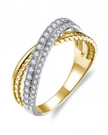 CRISS CROSS STYLE DIAMOND BAND (TR5421)