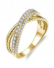CRISS CROSS STYLE DIAMOND BAND (TR5421)