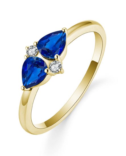 PEAR SAPPHIRE DIAMOND RING (TR5425)