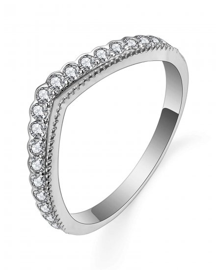CURVED V SHAPE DIAMOND BAND (TR5599)