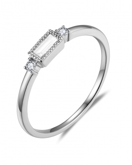 THREE STONE BAGUETTE DIAMOND RING (TR5667)