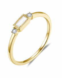 THREE STONE BAGUETTE DIAMOND RING (TR5667)