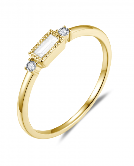 THREE STONE BAGUETTE DIAMOND RING (TR5667)