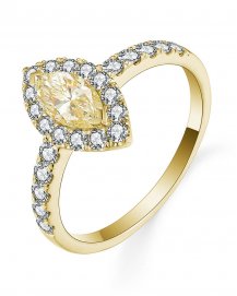 MULTI TONE MARQUISE DIAMOND ENGAGEMENT RING (TR5744)