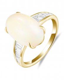 OVAL OPAL DIAMOND RING (TR5783)