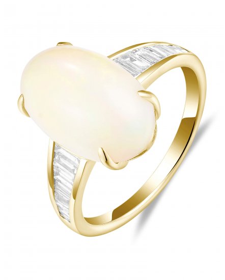 OVAL OPAL DIAMOND RING (TR5783)