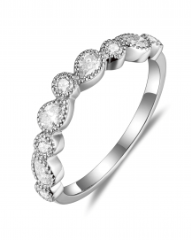 CURVED STYLE PEAR DIAMOND BAND (TR5802)