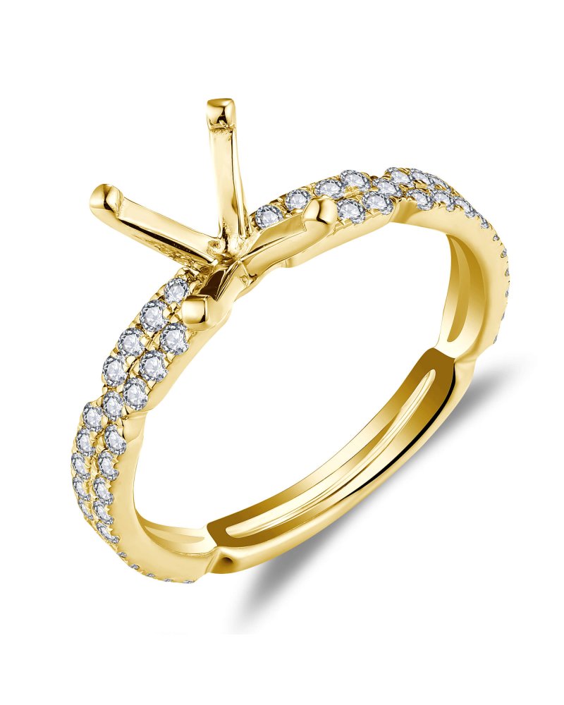 SEMI MOUNT DIAMOND ENGAGEMENT RING - Diasun Fine Jewelry