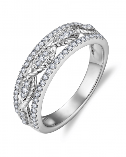 CRISS CROSS STYLE DIAMOND BAND (TR5906)