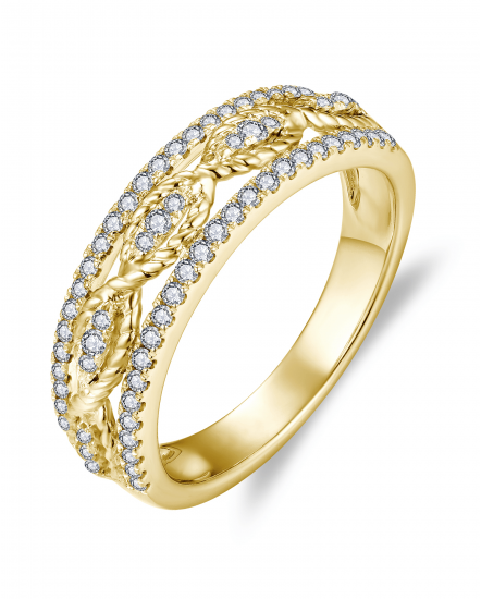 CRISS CROSS STYLE DIAMOND BAND (TR5906)