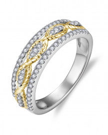 CRISS CROSS STYLE DIAMOND BAND (TR5906)