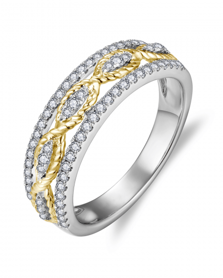 CRISS CROSS STYLE DIAMOND BAND (TR5906)
