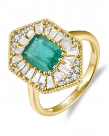 EMERALD CUT DIAMOND RING (TR6092)
