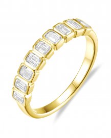 EMERALD CUT DIAMOND BAND (TR6161C)