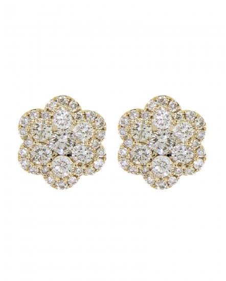 FLORAL STYLE DIAMOND STUDS (VE335)