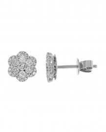 FLORAL STYLE DIAMOND STUDS (VE335)