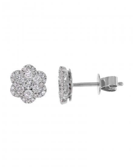 FLORAL STYLE DIAMOND STUDS (VE335)