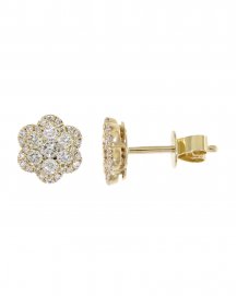 FLORAL STYLE DIAMOND STUDS (VE335)