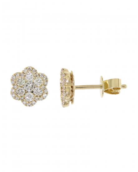 FLORAL STYLE DIAMOND STUDS (VE335)