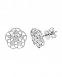 FLORAL STYLE DIAMOND STUDS (VE397)