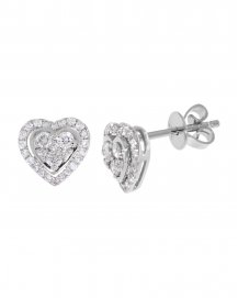 HEART SHAPE DIAMOND STUDS (VE398)