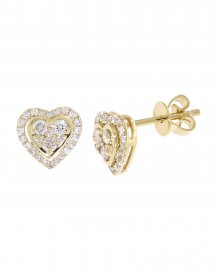 HEART SHAPE DIAMOND STUDS (VE398)