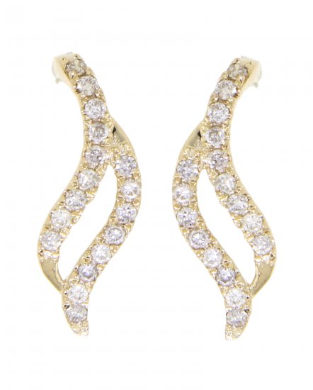LEAF STYLE DIAMOND STUDS (VE404)