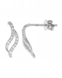 LEAF STYLE DIAMOND STUDS (VE404)