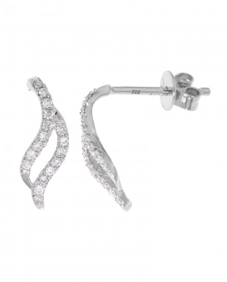 LEAF STYLE DIAMOND STUDS (VE404)