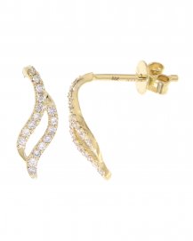LEAF STYLE DIAMOND STUDS (VE404)