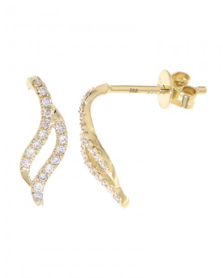 LEAF STYLE DIAMOND STUDS (VE404)